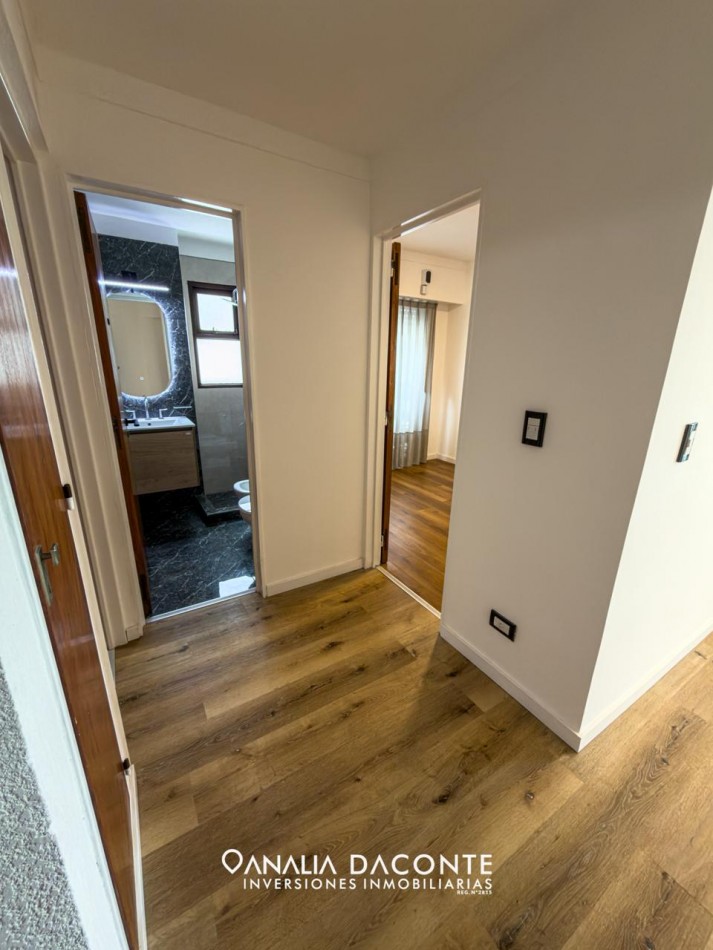 Depto 4 amb  reciclado frente al mar, con balcones y cocherta Santa Fe y la costa